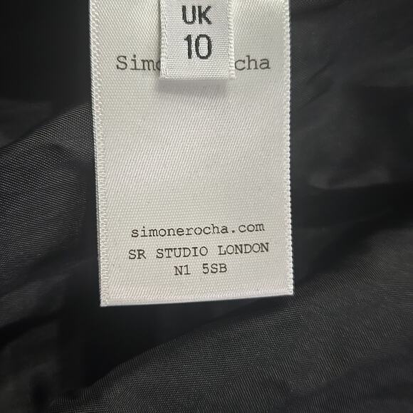 Simone Rocha Black Fit & Flare Tulle Sequin Party T-Shirt Dress PLUS SIZE (UK10) - Picture 5 of 8